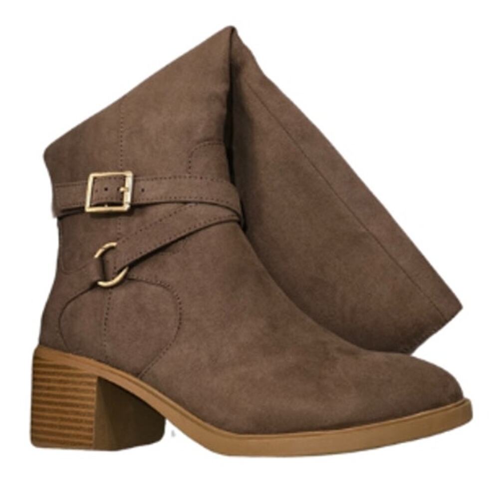 Style & Co Women's Uticaa Belt Heel Boots in Dark Taupe New Size 7 - Picture 8 of 9